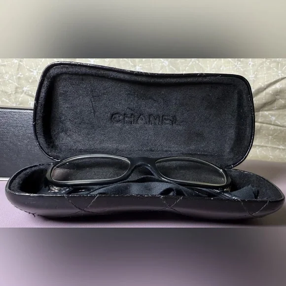 Chanel - 3149 c.501 black eyeglasses frames with prescription lenses! CHANEL Eyeglasses: Square Eyeglasses, acetate — Fashion | CHANEL main image 4